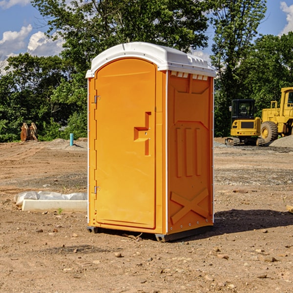 can i customize the exterior of the portable restrooms with my event logo or branding in Nauvoo AL